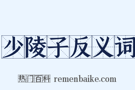 少陵子反义词是什么意思的图片
